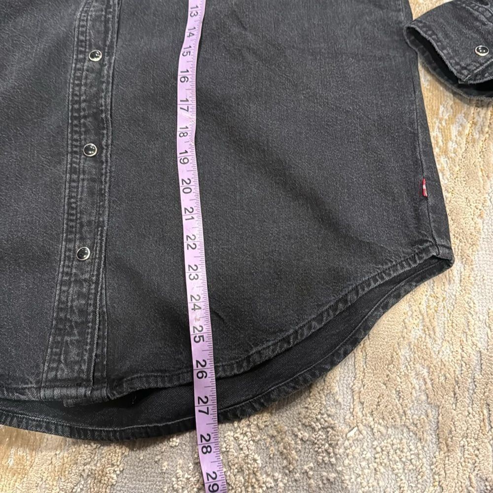Levi's Dori Western Shirt pearl snap button in Black size S in GUC - Picture 9 of 11